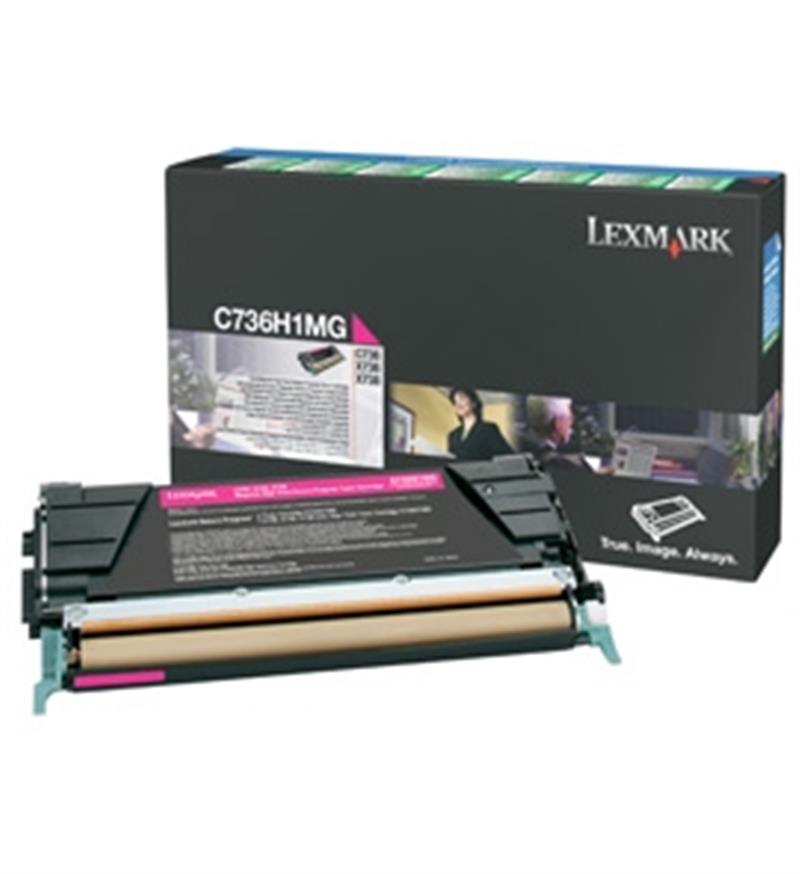 Lexmark C736, X736, X738 10K magenta retourpr. tonercartr.