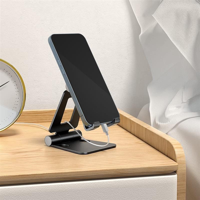 Mobilize Foldable Aluminium Phone Holder Black