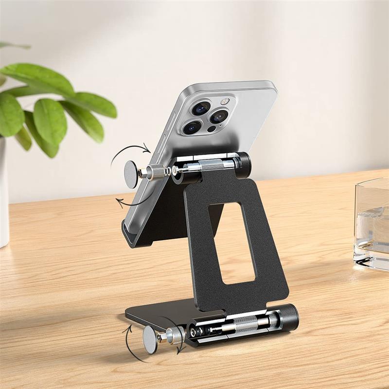 Mobilize Foldable Aluminium Phone Holder Black