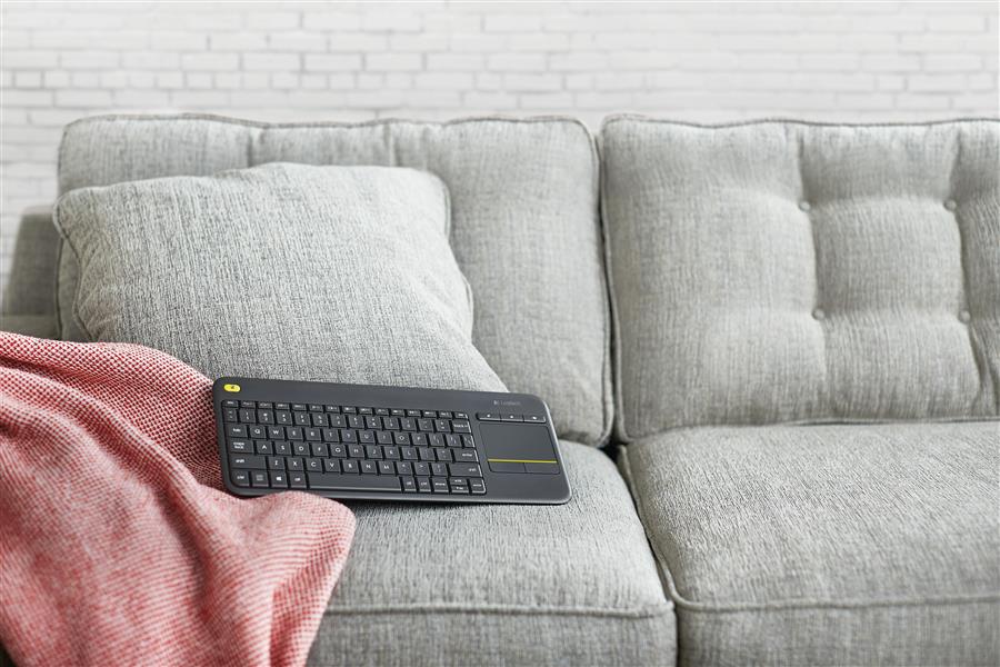 Logitech K400 Plus Tv toetsenbord RF Draadloos QWERTY Spaans Zwart