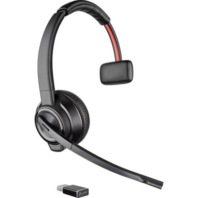 HP Poly Savi 8210 Headset Draadloos Hoofdband Kantoor/callcenter Bluetooth Zwart