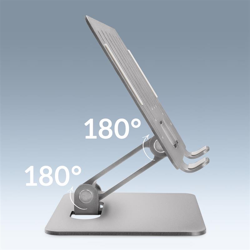 Mobilize Foldable Aluminium Tablet Stand Silver