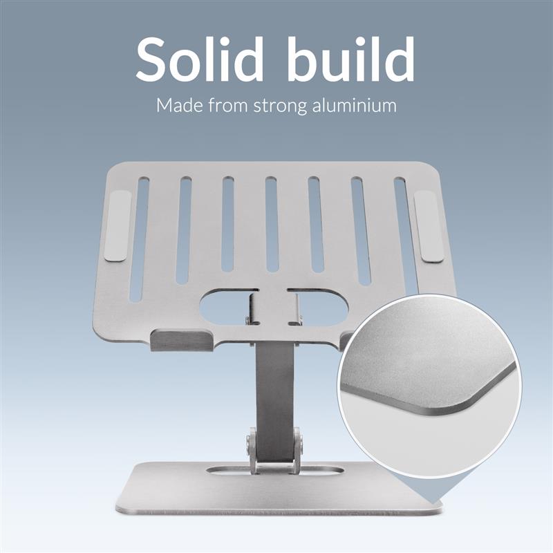 Mobilize Foldable Aluminium Tablet Stand Silver