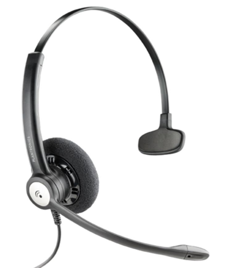 POLY Entera HW111N QD Headset Bedraad Hoofdband Kantoor/callcenter Zwart