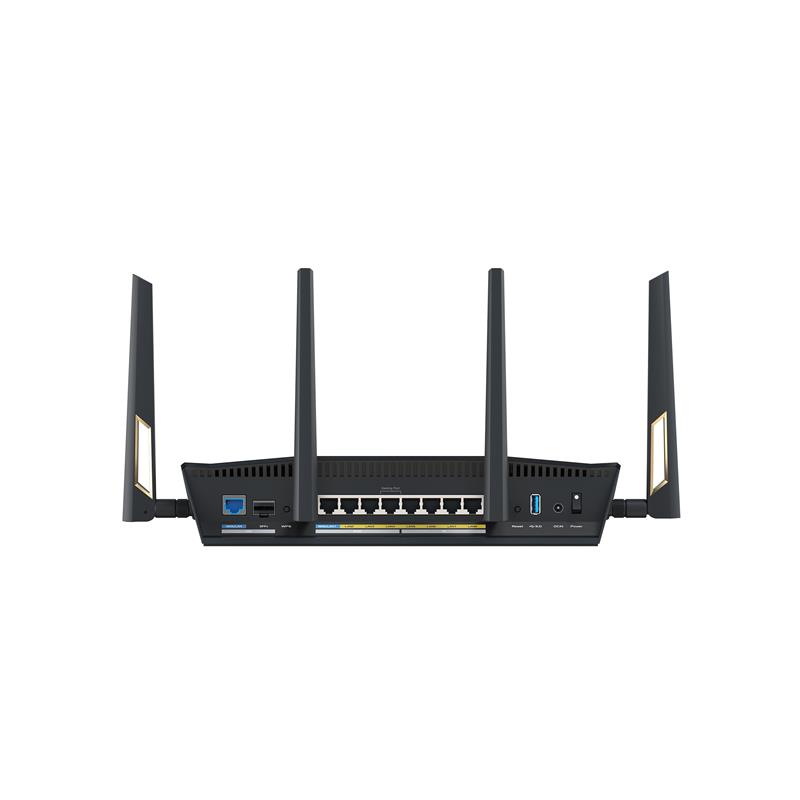 ASUS RT-BE88U draadloze router 10 Gigabit Ethernet Dual-band (2.4 GHz / 5 GHz) Zwart, Grijs