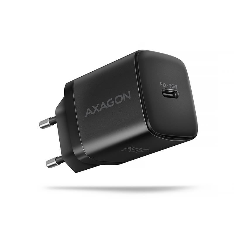 Axagon ACU-PD30 kroviklis jungiama tinkl PD 30W, 1x port USB-C, PD3.0/QC3.0/AFC/FCP/Apple Juoda Mobiele telefoon, Smartphone, Smartwatch, Tablet, Univ