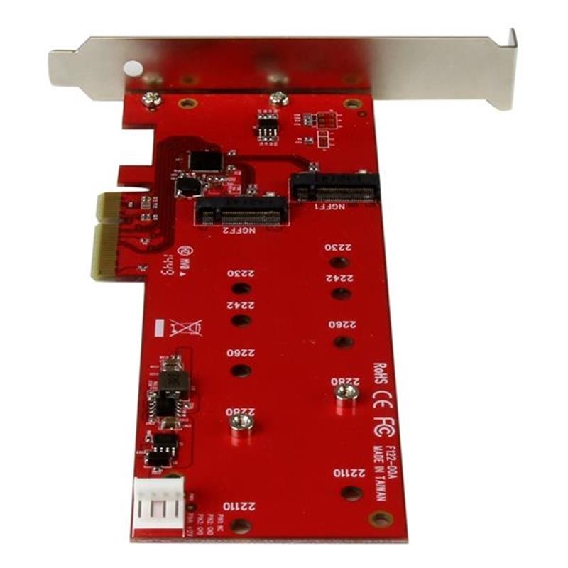 StarTech.com 2x M.2 SSD controller kaart PCI Express kaart