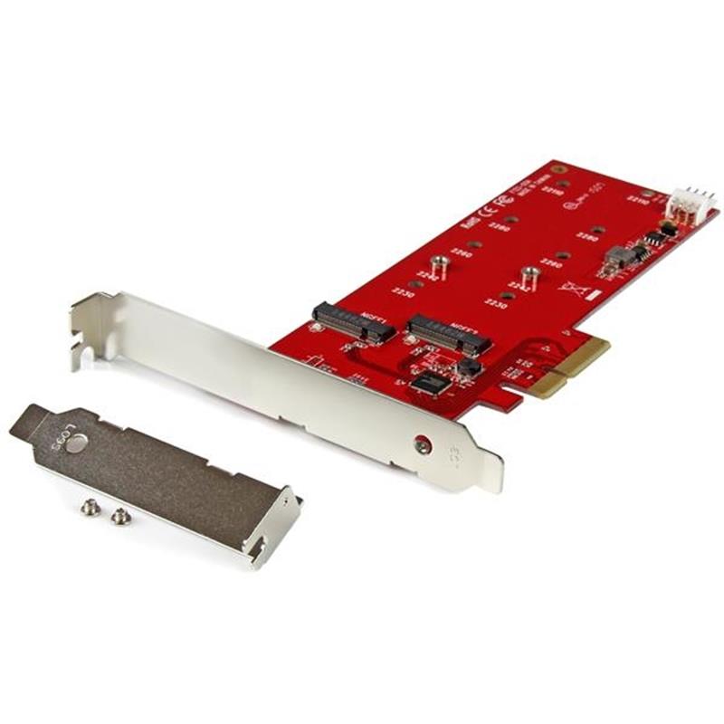 StarTech.com 2x M.2 SSD controller kaart PCI Express kaart