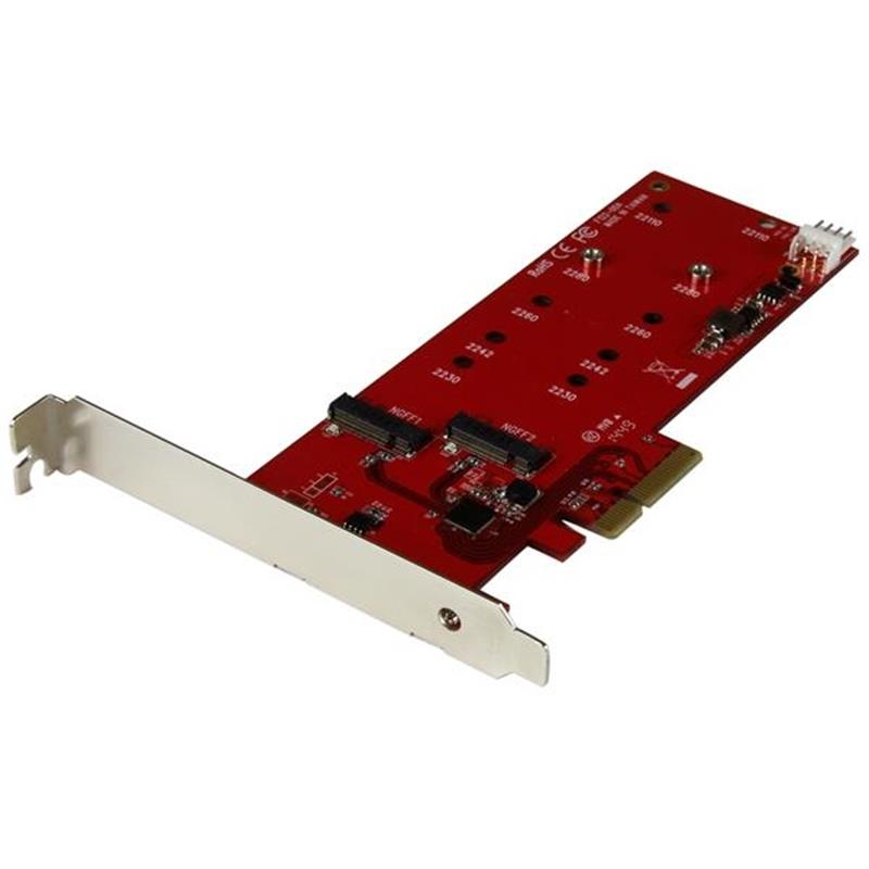 StarTech.com 2x M.2 SSD controller kaart PCI Express kaart