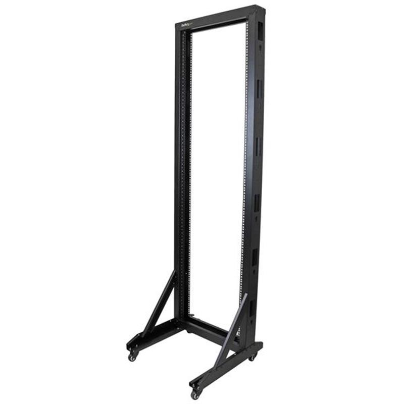 StarTech.com 42U Open Server Rack Frame met zwenkwielen Serverkast met 2 stijlen