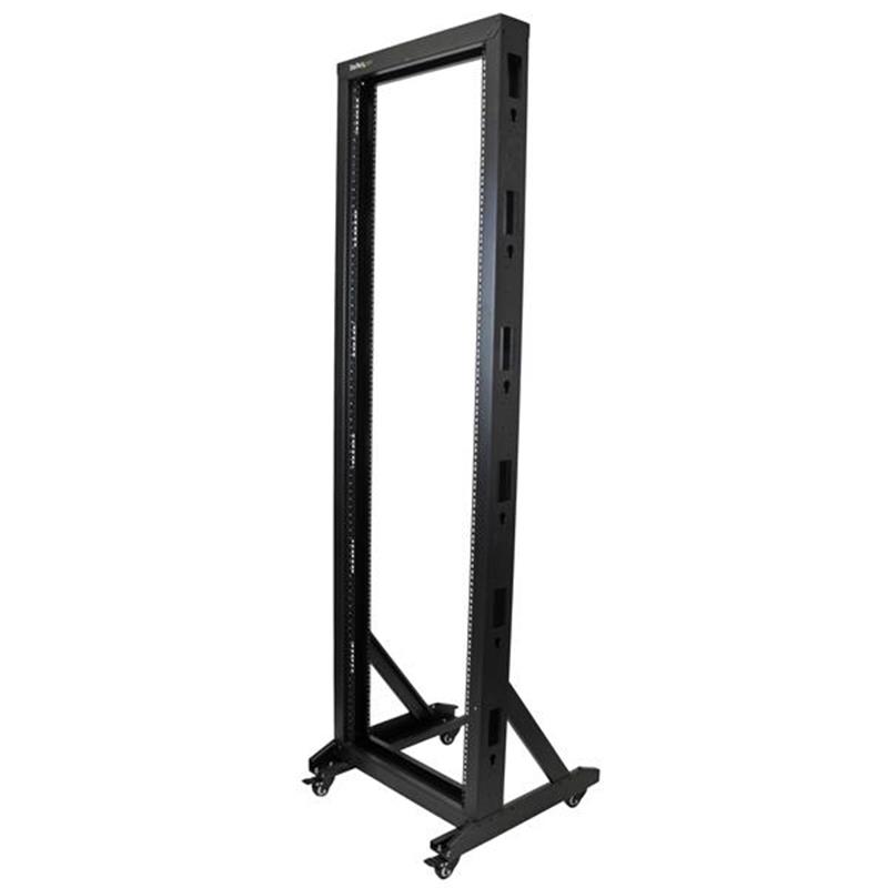 StarTech.com 42U Open Server Rack Frame met zwenkwielen Serverkast met 2 stijlen