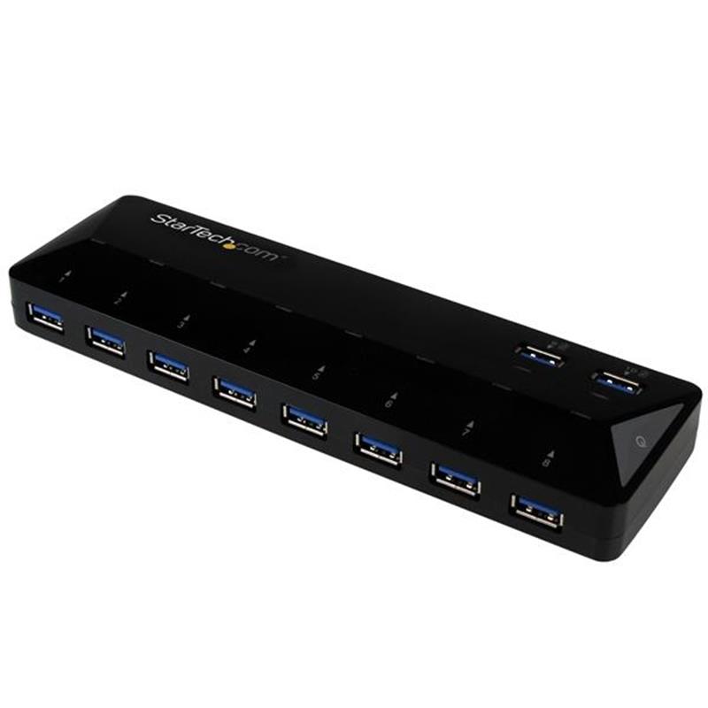 StarTech.com 10-Poorts USB 3.0 Hub met oplaad en sync poort 2 x 1.5A poorten