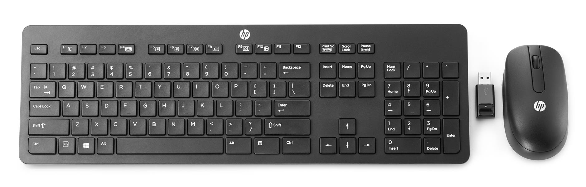 HP draadloos plat toetsenbord en muis