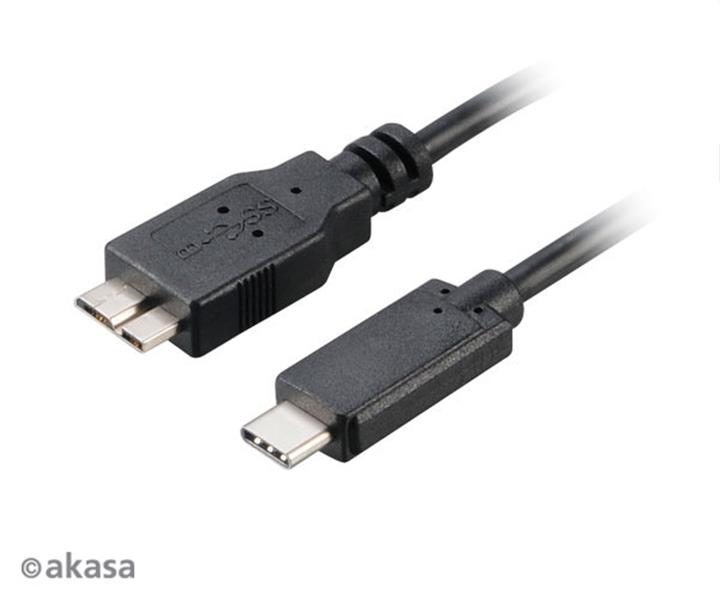 Akasa USB 3 1 Gen2 Cable USB C - Micro USB B 1m *USBCM *MUSBBM