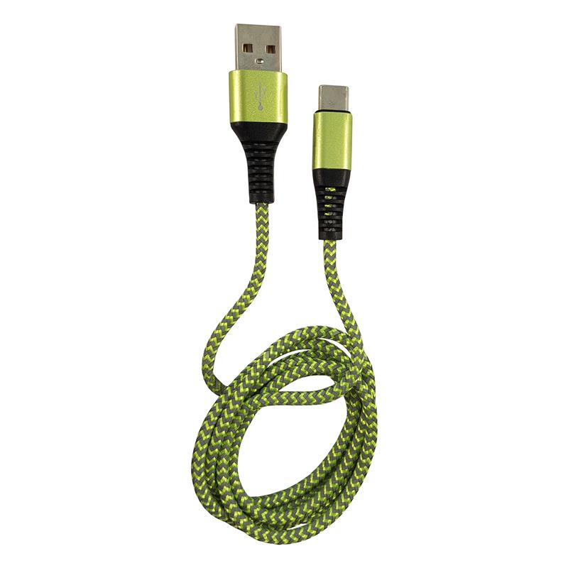 LC-Power LC-C-USB-TYPE-C-1M-7 USB A to USB Type-C cable green grey 1m