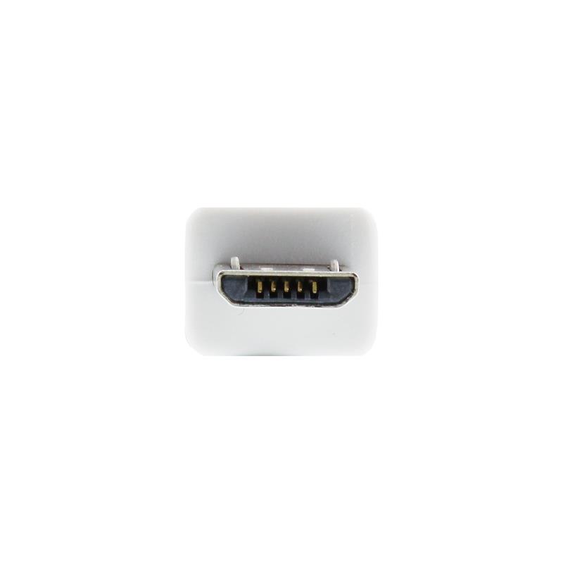 InLine Micro USB 2 0 Cable USB-A plug to Micro-B plug white 1 5m