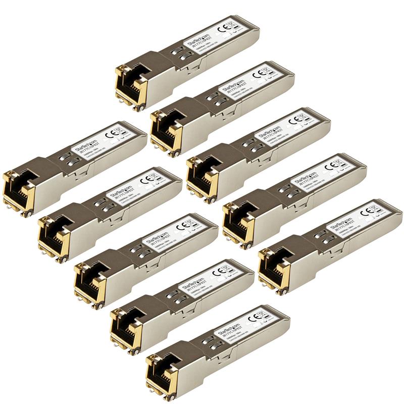 StarTech.com Gigabit RJ45 Koper / Copper SFP Transceiver Module HP J8177C Compatibel 10 stuks