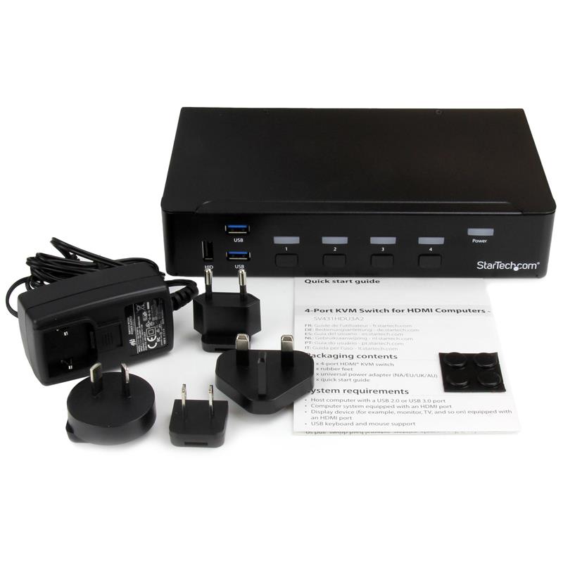 StarTech.com 4-Poorts HDMI KVM Switch USB 3.0 1080p