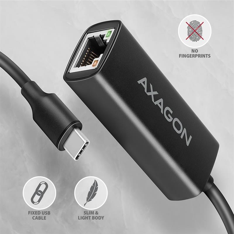 Axagon ADE-ARC USB-C 3.2 Gen 1 - Gigabit Ethernet 10/100/1000 Adapter - Adapter - Digital/Daten 1000 Mbit/s