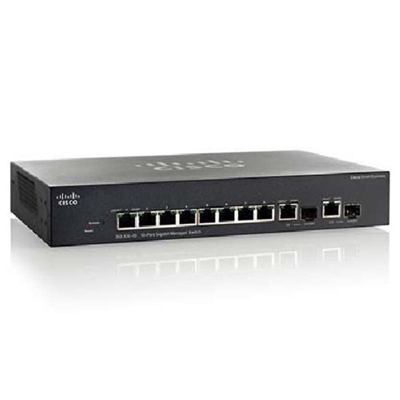 Cisco SG350-10MP Managed L3 Gigabit Ethernet (10/100/1000) Power over Ethernet (PoE) Zwart