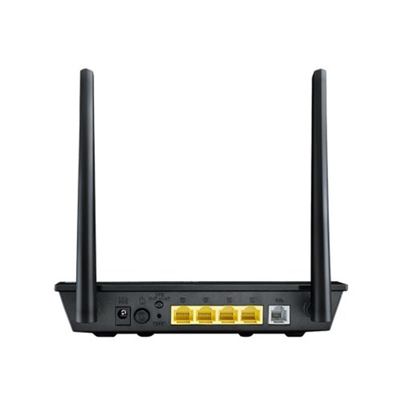 ASUS DSL-N16 draadloze router Single-band (2.4 GHz) Fast Ethernet Zwart
