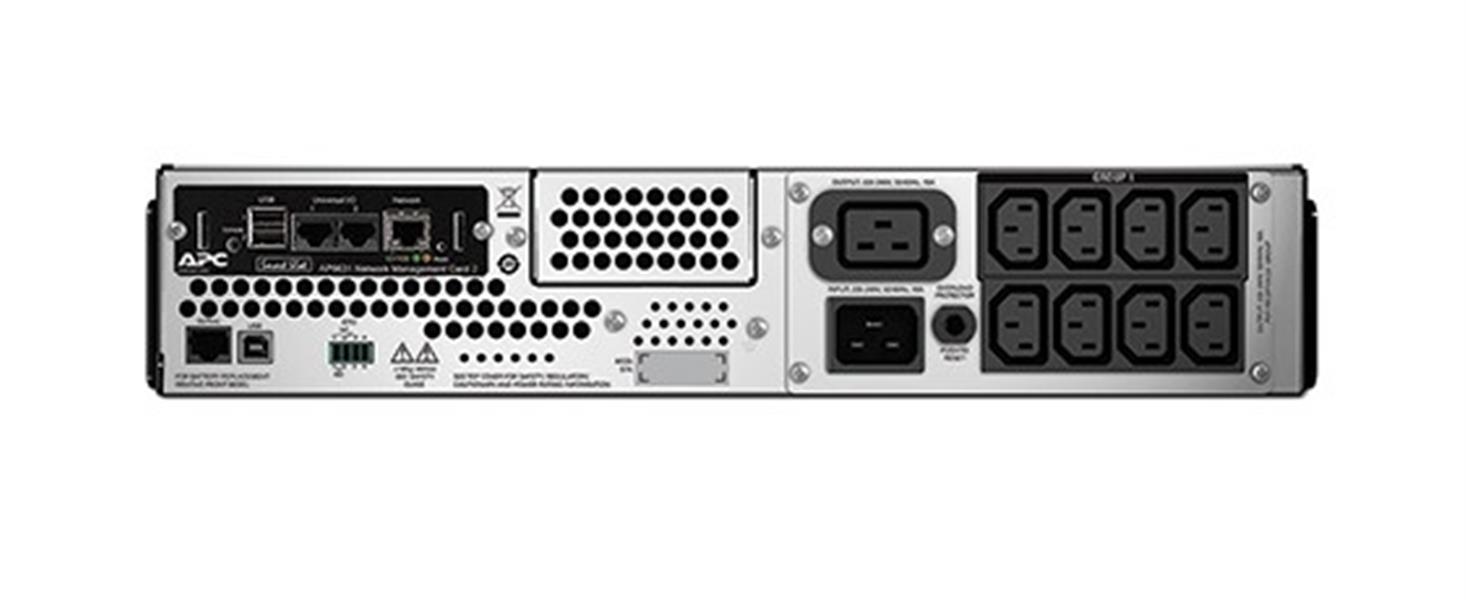 APC Smart-UPS SMT3000RMI2UNC - Noodstroomvoeding 8x C13, 1x C19, USB, rack mountable, NMC, 3000VA