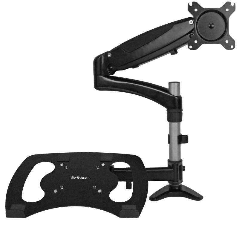 StarTech.com Monitor arm met laptop standaard- One-Touch verstelbare hoogte