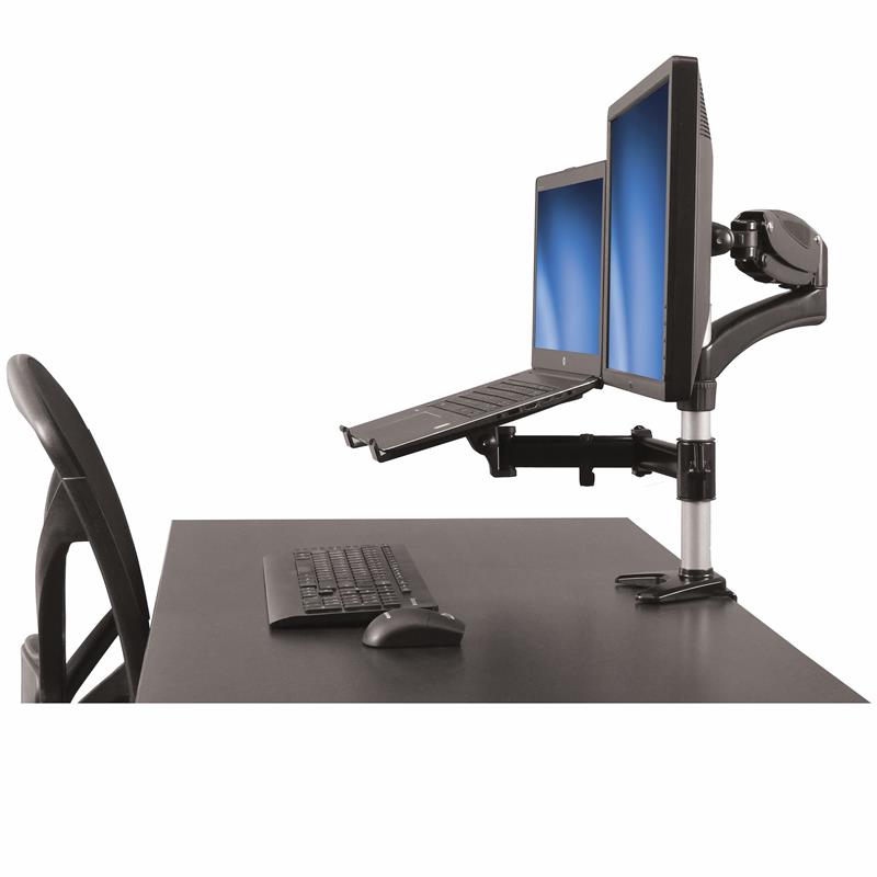 StarTech.com Monitor arm met laptop standaard- One-Touch verstelbare hoogte