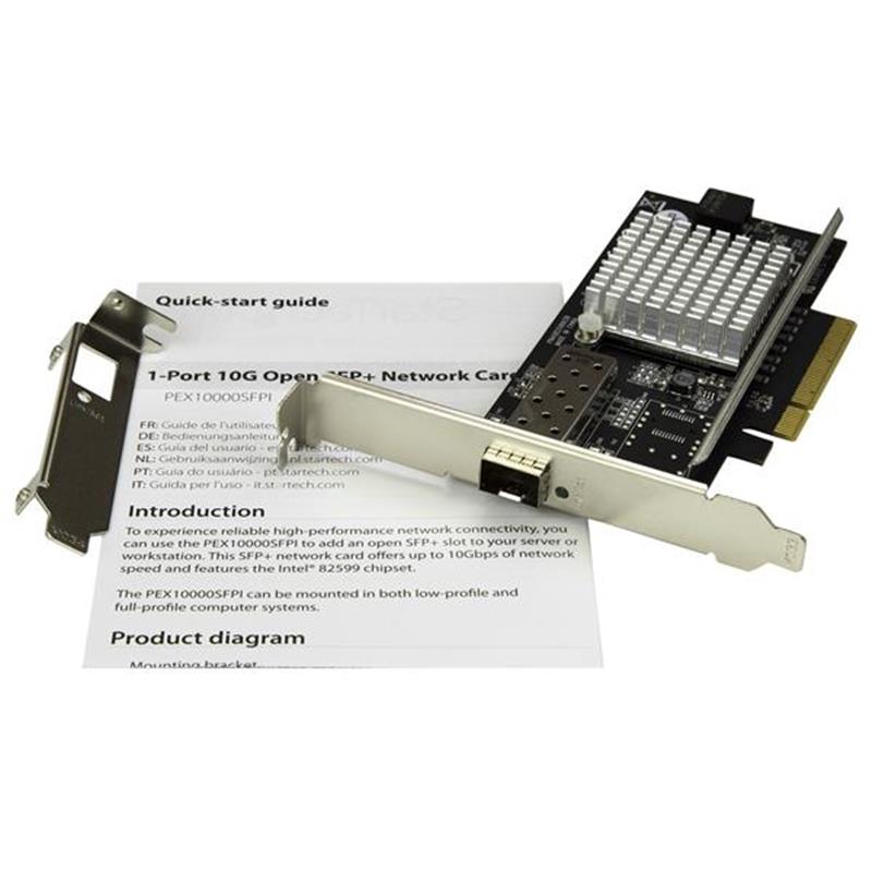 StarTech.com 1 Poort 10G Open SFP+ Netwerkkaart PCIe Intel Chip MM/SM