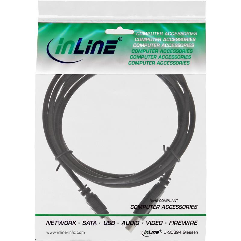 InLine USB mini kabel A Male naar mini B Male 5-pins 2m