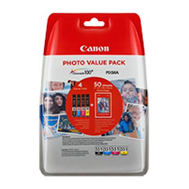Canon 6443B006 inktcartridge Origineel Foto zwart, Foto cyaan, Foto magenta, Photo yellow Multipack