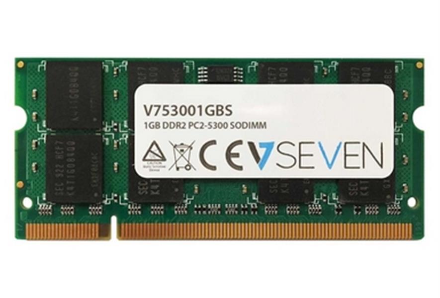 V7 V753001GBS geheugenmodule 1 GB 1 x 1 GB DDR2 667 MHz