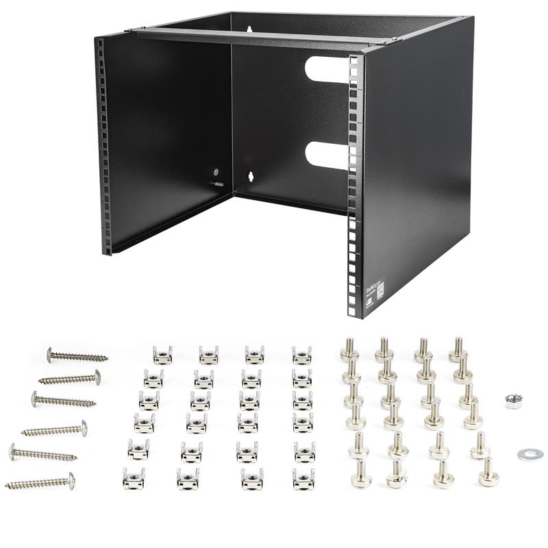 StarTech.com Wand monteerbaar rack voor 12""/30 cm apparatuur wandkast massief staal 8U