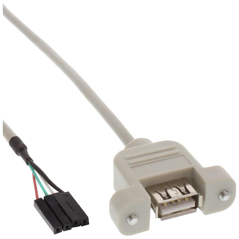 InLine USB 2 0 adapterkabel USB A Female invoer naar header connector 40cm