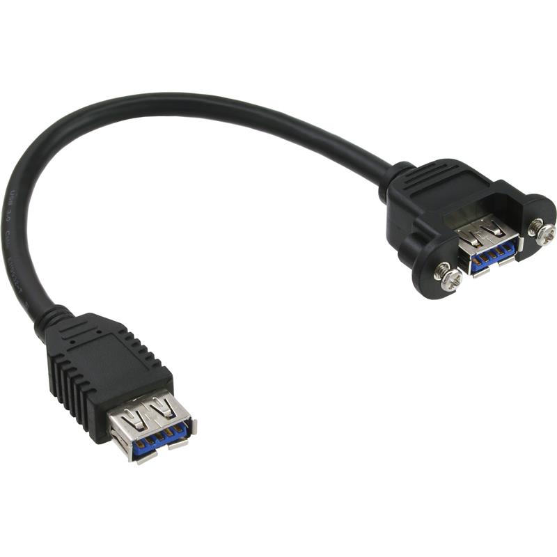 InLine USB 3 0 Adapter Cable Type A female to Chassis Connector Type A 0 2m