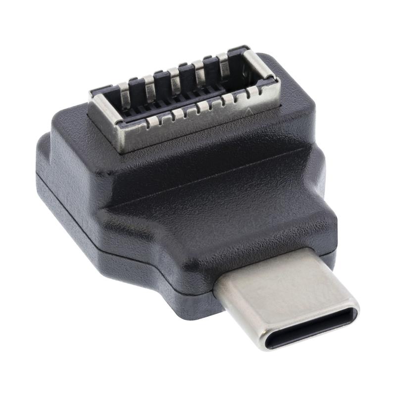 InLine USB 3 2 adapter USB-C male to internal USB-E front panel socket