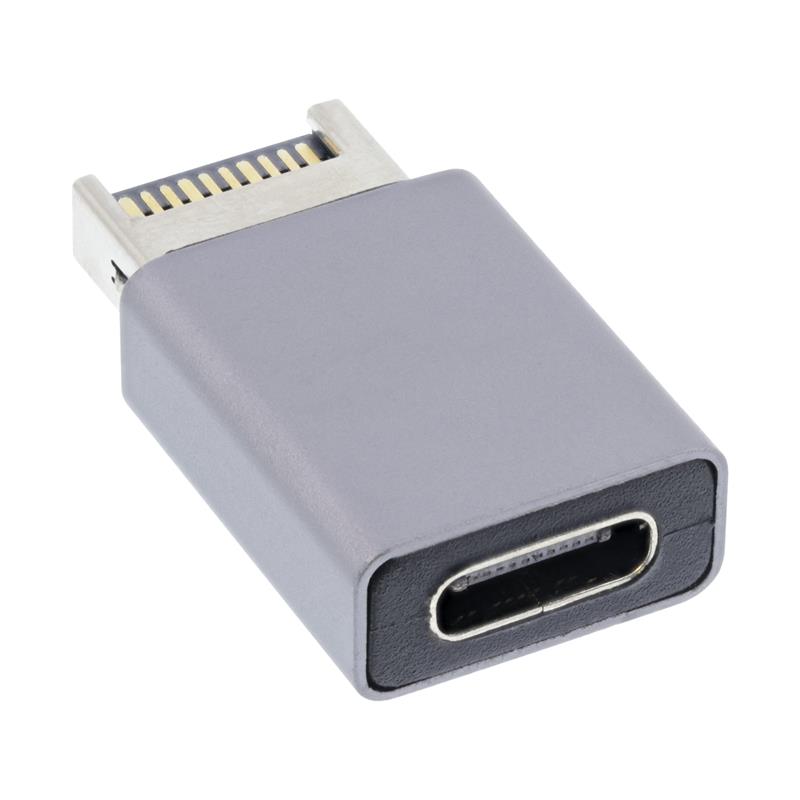 InLine USB 3 2 adapter internal USB-E front panel male to USB-C female
