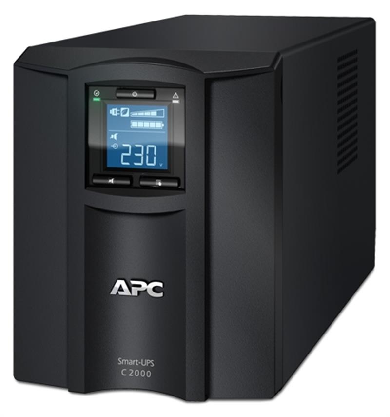 APC Smart-UPS SMC2000I Noodstroomvoeding - 6x C13, 1x C19, USB, 2000VA