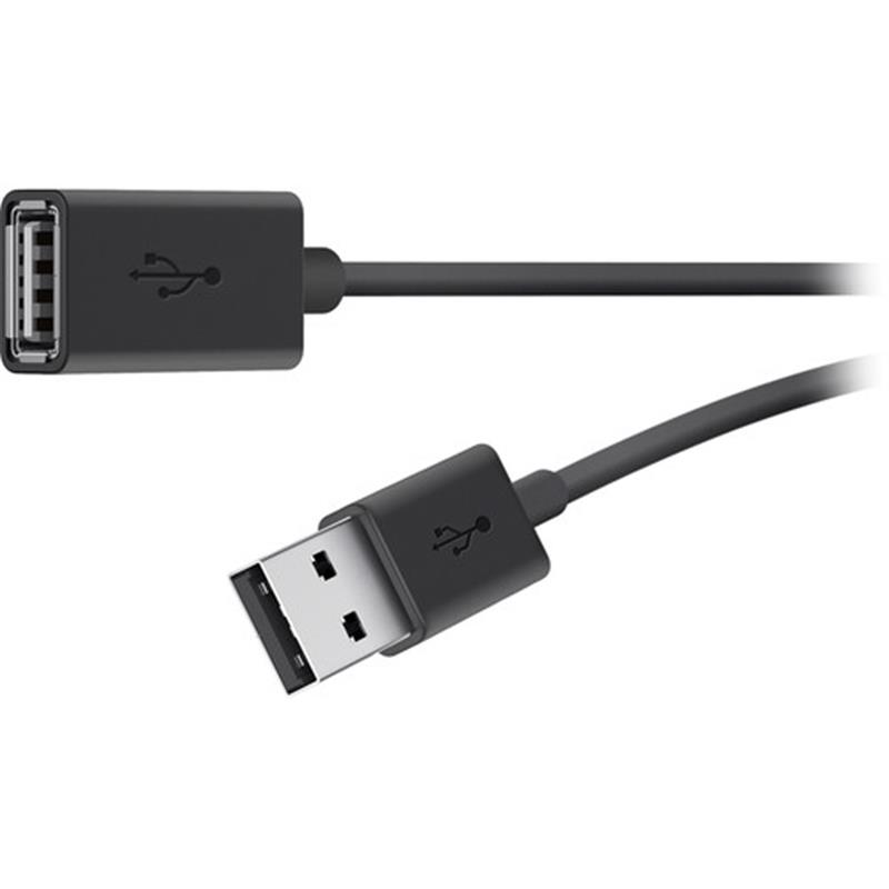 Belkin USB 2.0 A M/F 4.8m USB-kabel 4,8 m USB A Zwart