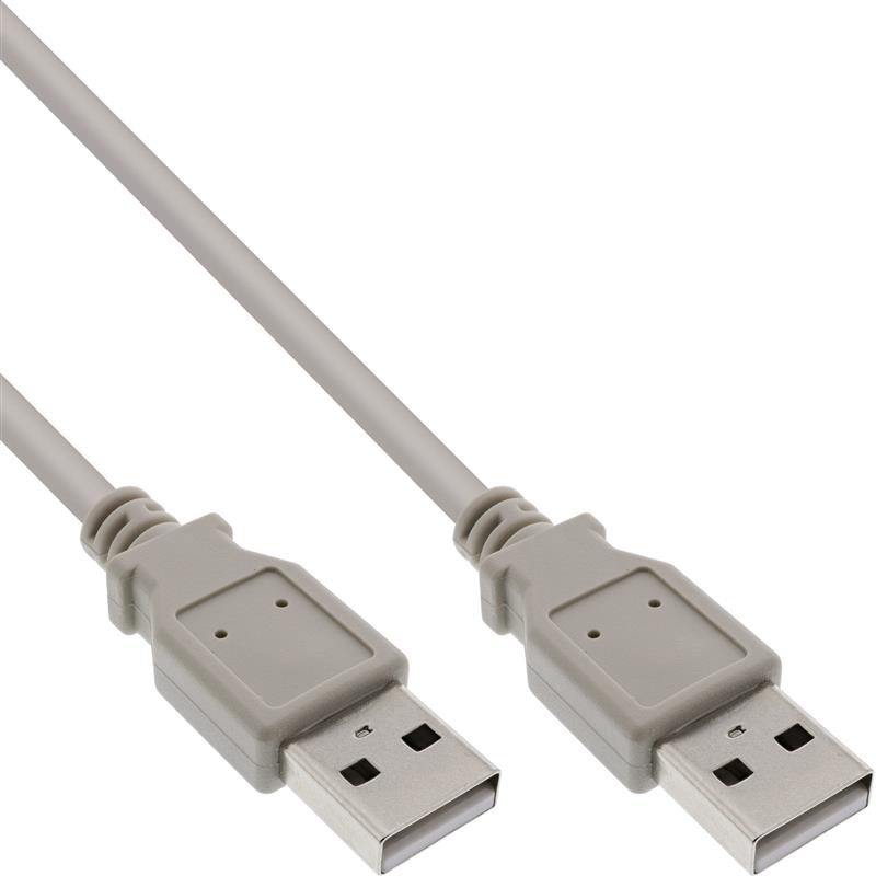InLine USB 2 0 kabel beige AM AM 3m