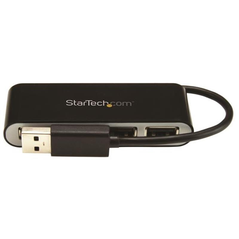 StarTech.com 4-poorts draagbare USB 2.0 hub met geïntegreerde kabel