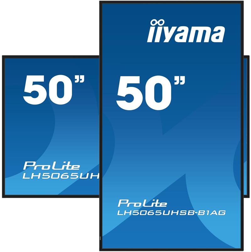 iiyama ProLite Digitale signage flatscreen 125,7 cm (49.5"") LCD Wifi 500 cd/m² 4K Ultra HD Zwart Type processor Android 11 24/7