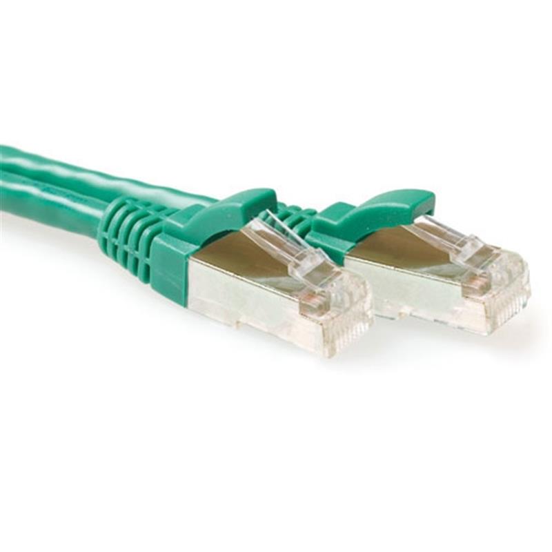 ACT FB7710 netwerkkabel Groen 10 m Cat6a S/FTP (S-STP)