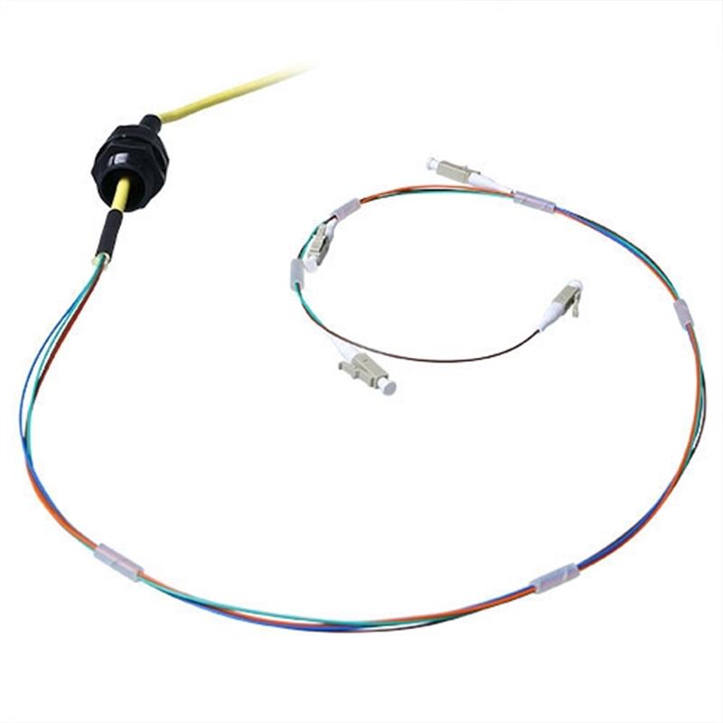 ACT RL2309 Glasvezel kabel 90 m 4x LC OS2 Meerkleurig, Geel