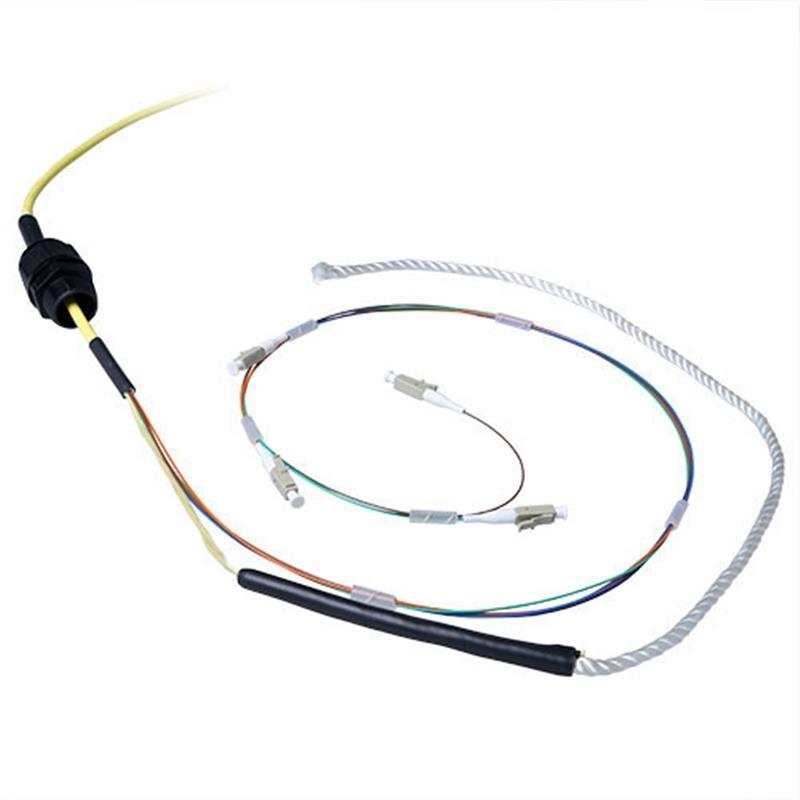 ACT RL2307 Glasvezel kabel 70 m 4x LC OS2 Meerkleurig, Geel