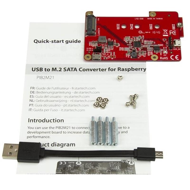 StarTech.com USB naar M.2 SATA adapter voor Raspberry Pi en Development Boards