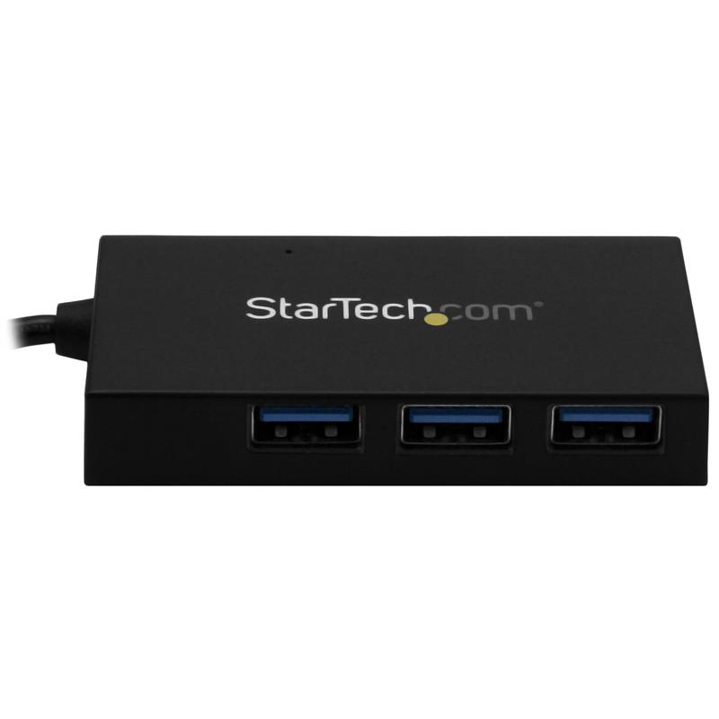 StarTech.com 4 Port USB 3.0 Hub - USB Type-A met 3x USB-A en 1x USB-C Poorten (SuperSpeed 5Gbps), USB Busvoeding, USB 3.1 Gen 1 Adapter Hub, Draagbare