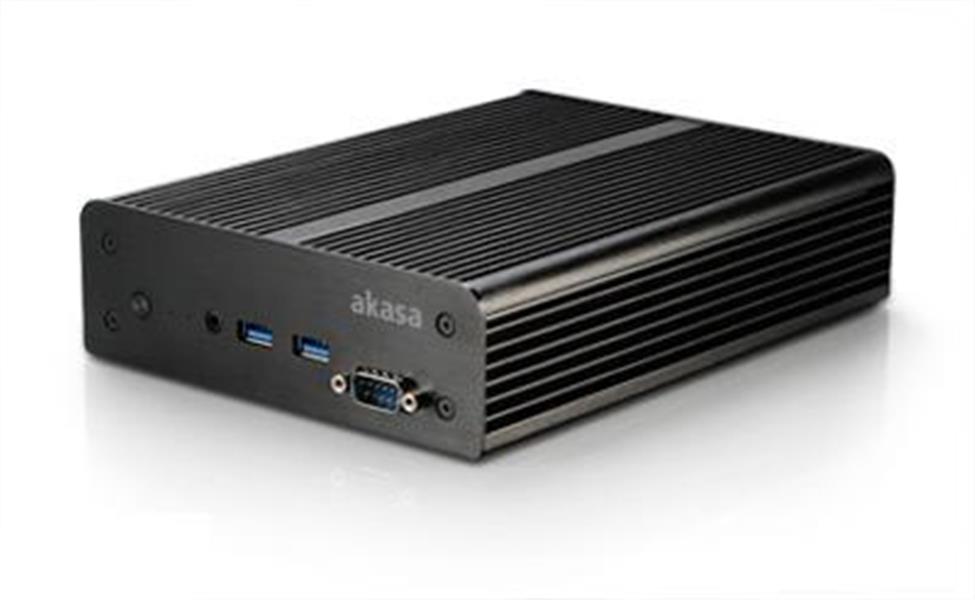 Akasa Newton MC Fanless solid Ali case for Intel NUC Board Specific 2 5 HDD SSD Serial Support w 65W Power Adpt 