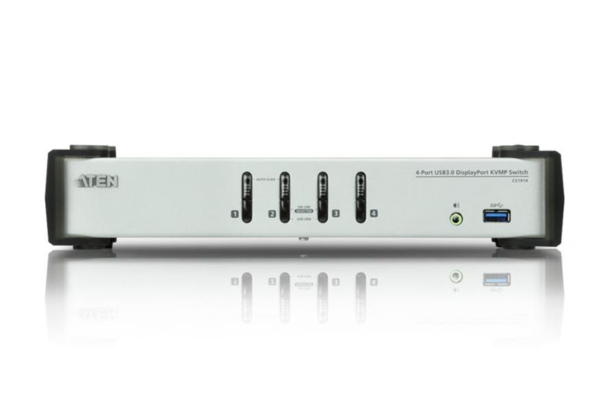 ATEN 4-poorts USB 3.0 DisplayPort KVMP™-schakelaar (kabels meegeleverd)