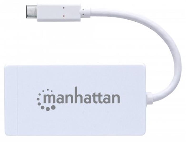 Manhattan 507608 notebook dock & poortreplicator USB 3.2 Gen 1 (3.1 Gen 1) Type-C Wit